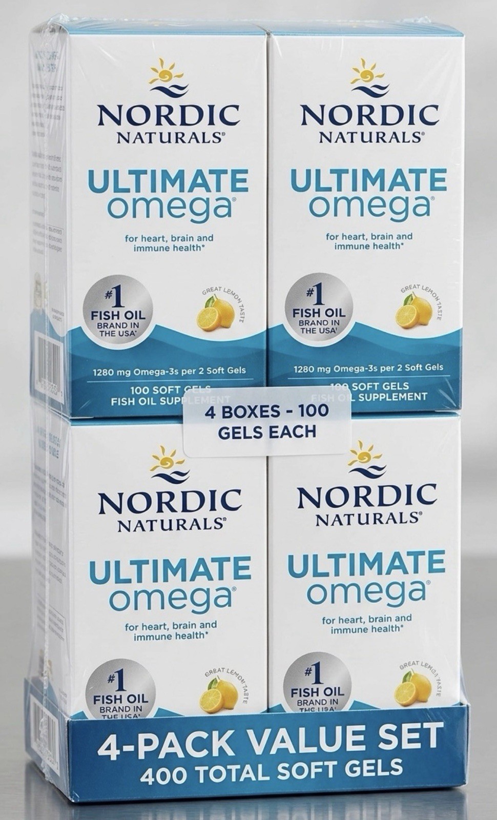 Lot Of 4 Nordic Naturals Ultimate Omega 3 1280mg Fish Oil 100 Soft Gels Lemon Lot Of 4 Nordic Naturals Ultimate Omega 3 1280mg Fish Oil 100 Soft Gels Lemon