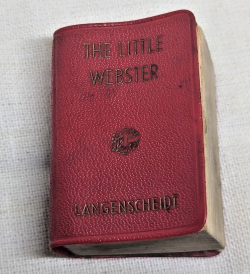 Vintage 1957 The Little Webster Miniature Dictionary Langenscheidt Barnes Noble
