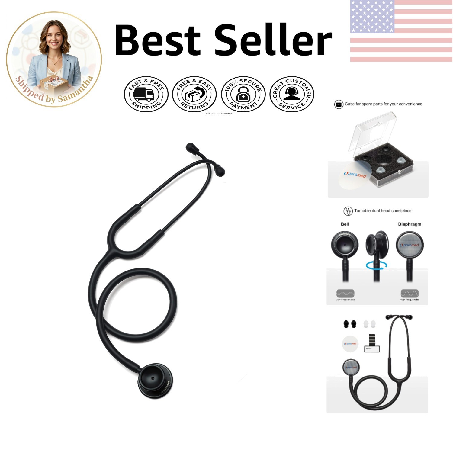 Classic Dual Head Stethoscope - 360° Design with Accessories for Professionals Classic Dual Head Stethoscope - 360° Design with Accessories for Professionals
