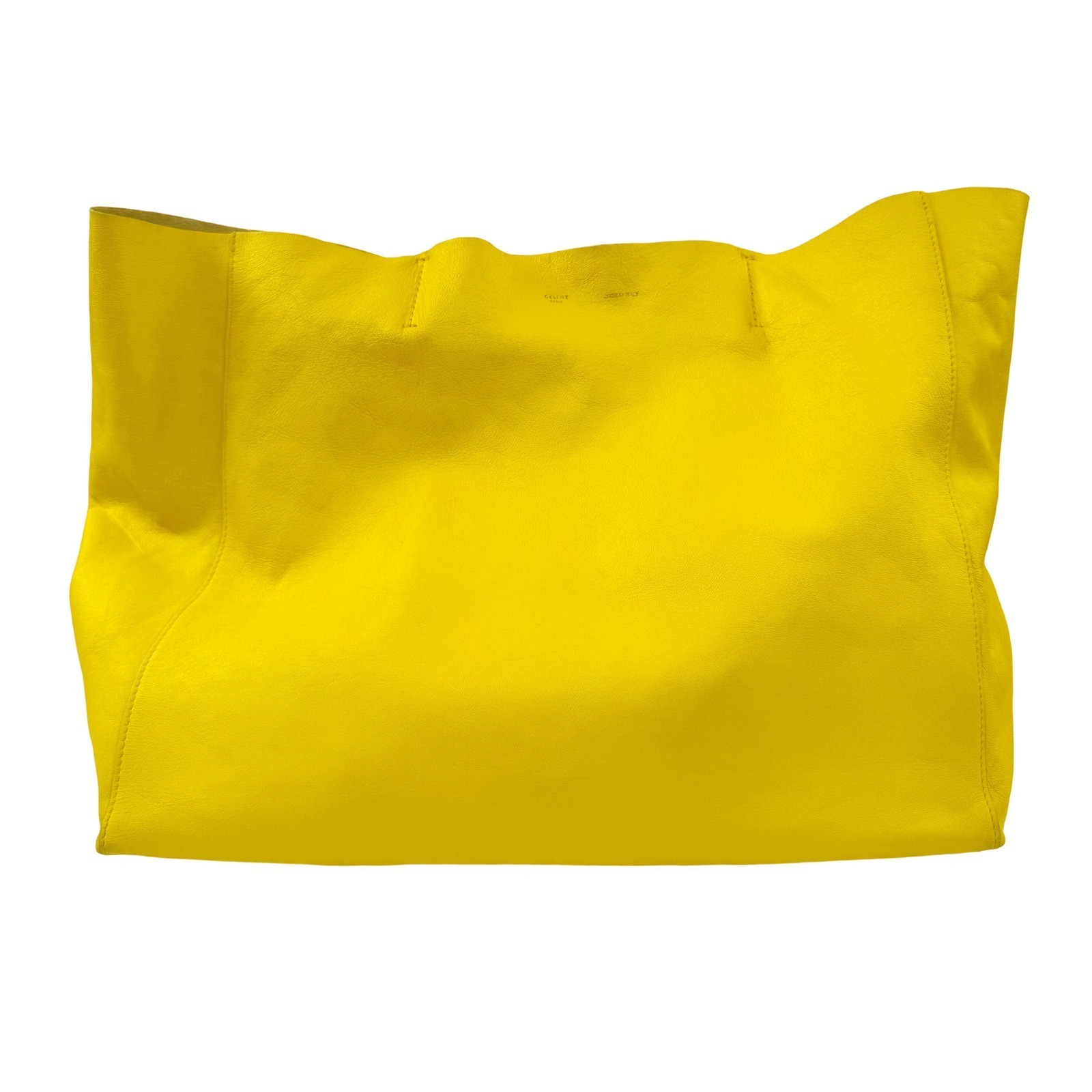 Authentic Pre-owned Celine Yellow Soft Leather Open Top Tote Bag Authentic Pre-owned Celine Yellow Soft Leather Open Top Tote Bag