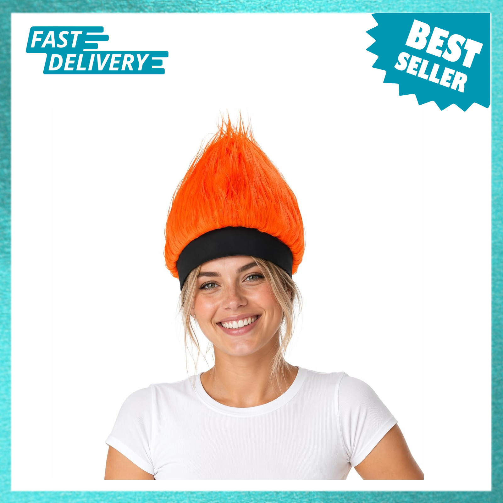 Funny Orange Wigs Hat for Adults Halloween Cosplay Costume Party Accessories Funny Orange Wigs Hat for Adults Halloween Cosplay Costume Party Accessories