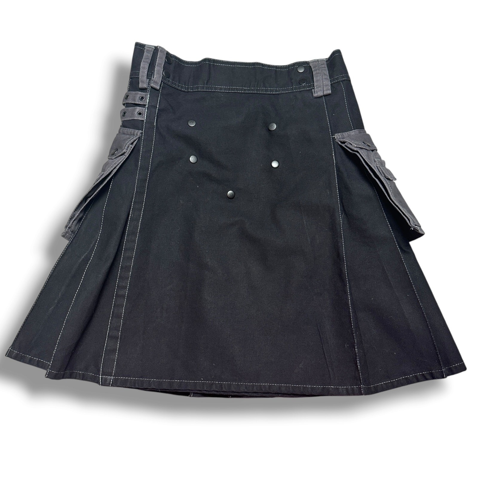 UT Kilts GlenTorin Night Fury UtiliKilt Black Gray Cargo Tactical Workwear Sz 34