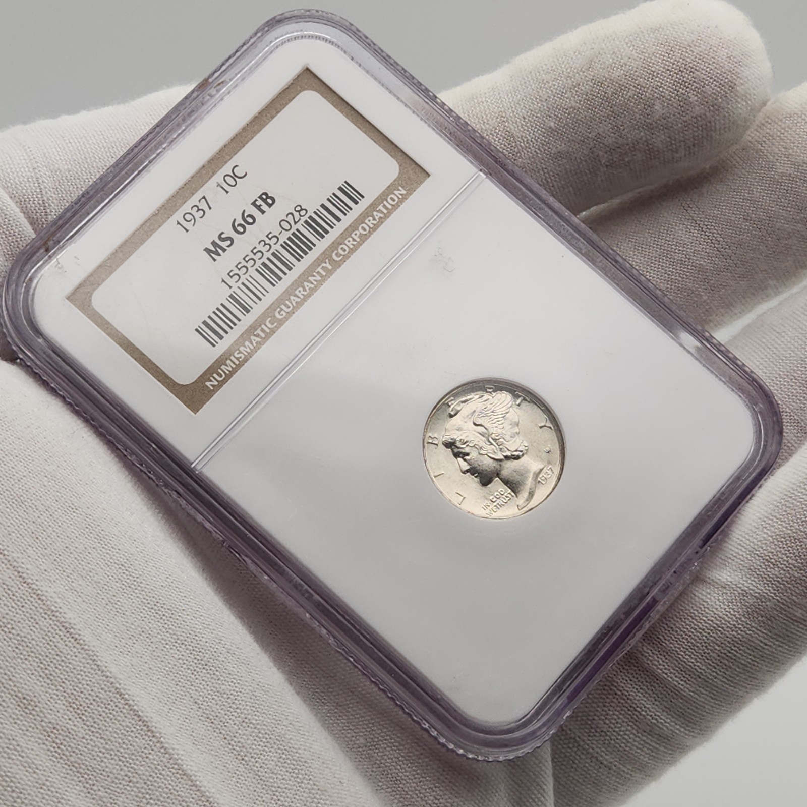 1937 P Mercury Dime 10c NGC MS66 FB Full Bands Vintage US Silver Coin SB4-dFx