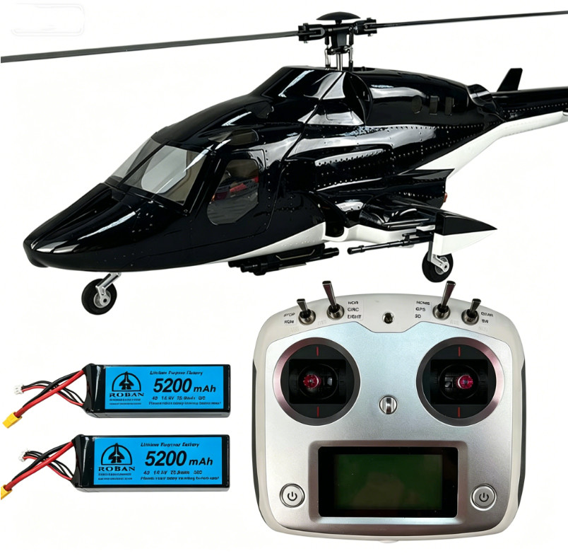 Roban 470 Size Airwolf RTF RC Helicopter Scale Model with two 5200mah batteries