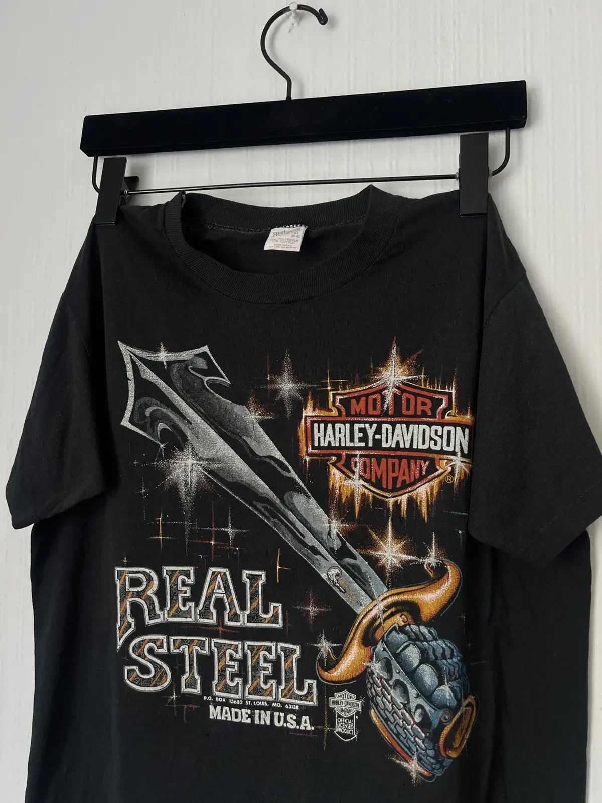 Vintage 80s Harley Davidson Real Steel Men’s Medium Shirt Faded Grail Rare Vintage 80s Harley Davidson Real Steel Men’s Medium Shirt Faded Grail Rare