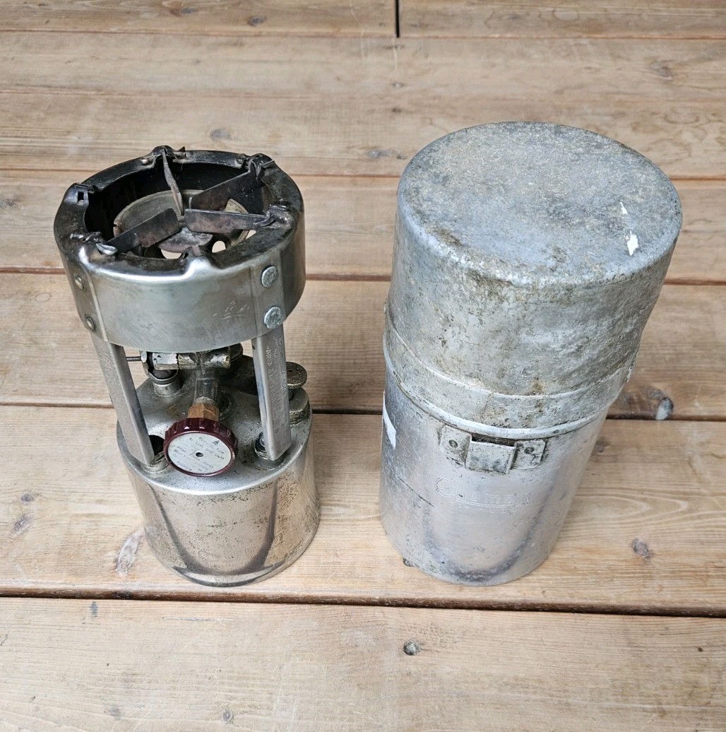 Vintage Coleman B46 Model No. 530 GI Pocket Camp Stove with Case Parts or Repair Vintage Coleman B46 Model No. 530 GI Pocket Camp Stove with Case Parts or Repair