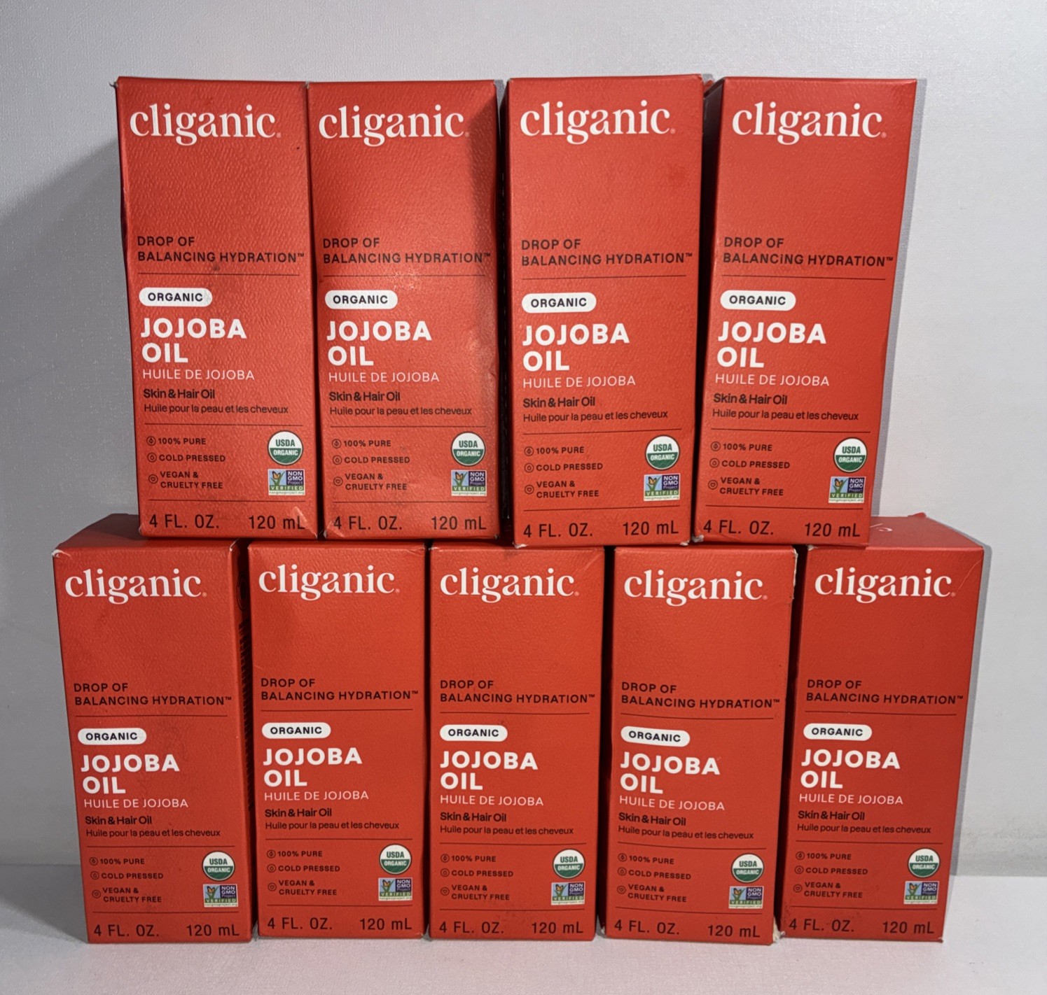 Lot Of 9-Cliganic Organic Jojoba Oil 4fl Oz Each Lot Of 9-Cliganic Organic Jojoba Oil 4fl Oz Each