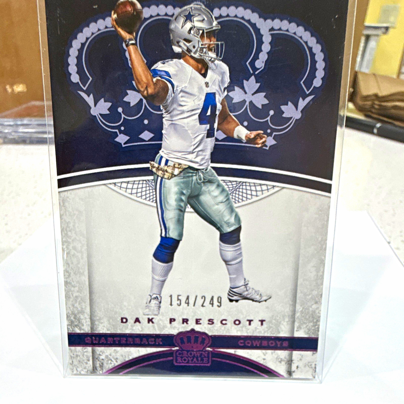 2017 Panini Preferred Crown Royale Dak Prescott #61 Pink 154/249 Cowboys 2017 Panini Preferred Crown Royale Dak Prescott #61 Pink 154/249 Cowboys
