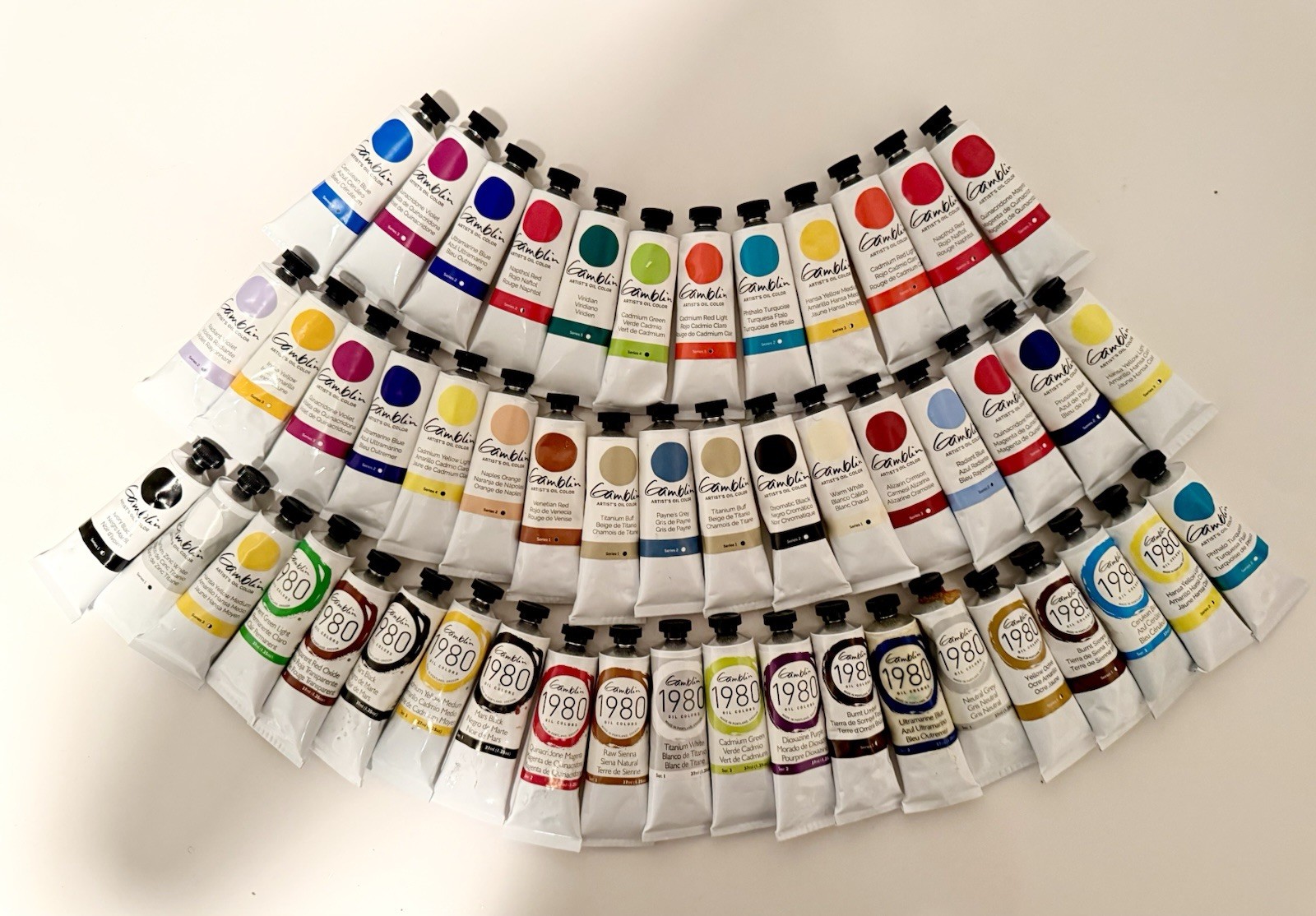 LOT OF 50 GAMBLING ARTIST\'S OIL COLORS 37ml *NEW *FREE SHIPPING LOT OF 50 GAMBLING ARTIST\'S OIL COLORS 37ml *NEW *FREE SHIPPING