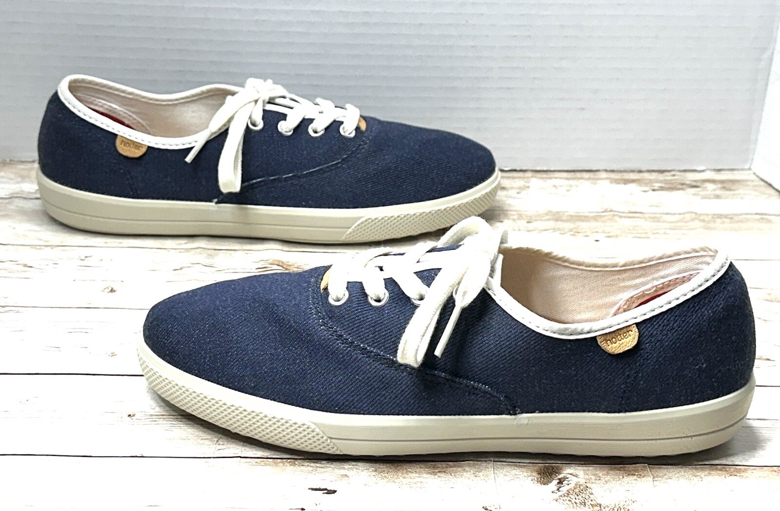 Hotter Sneakers Denim Dark Blue Lace Up Shoes Women’s Size 7 US/5 UK MABEL NEW