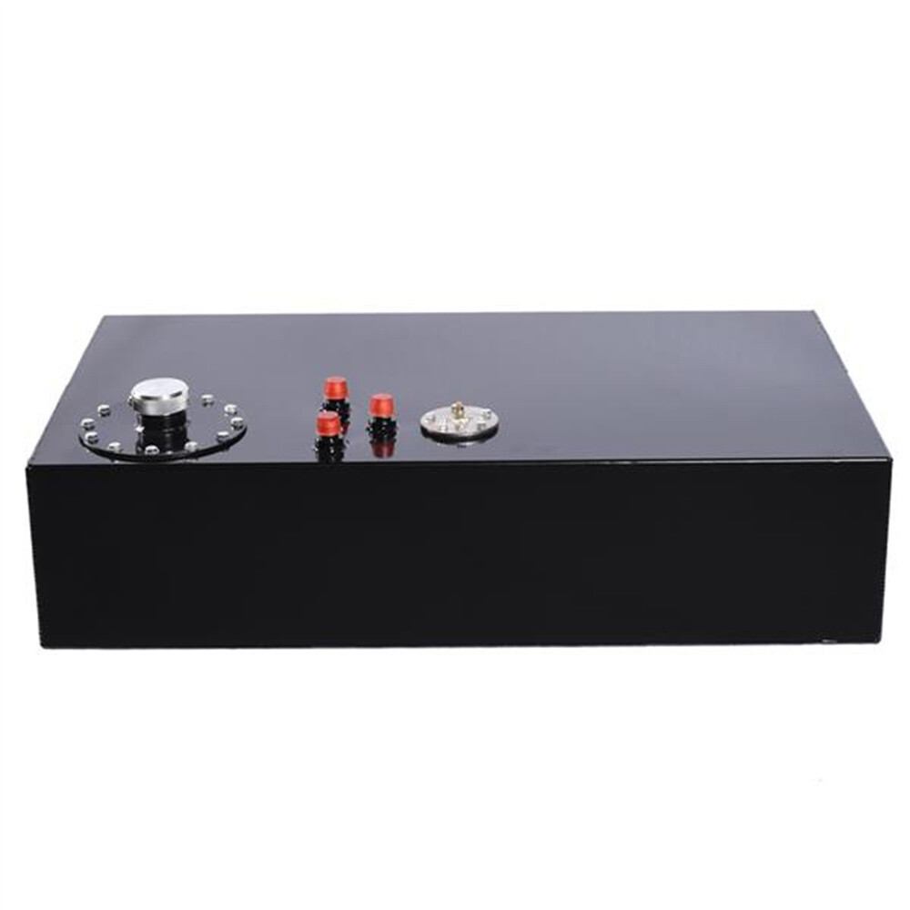 Black 17 Gallon Fuel Cell Gas Tank w/ Cap & Level Sender 64L Street Rod Aluminum