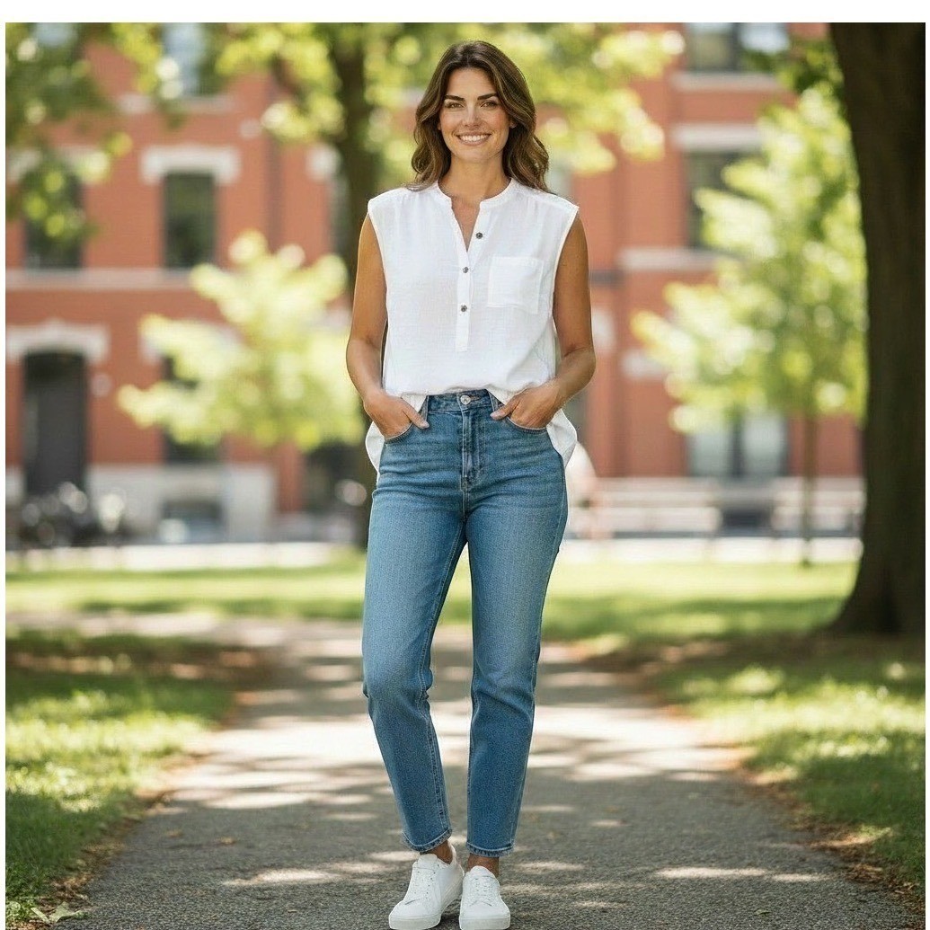 Sonoma Goods For Life Womens White Sleeveless Button Down Shirt Band Collar S Sonoma Goods For Life Womens White Sleeveless Button Down Shirt Band Collar S