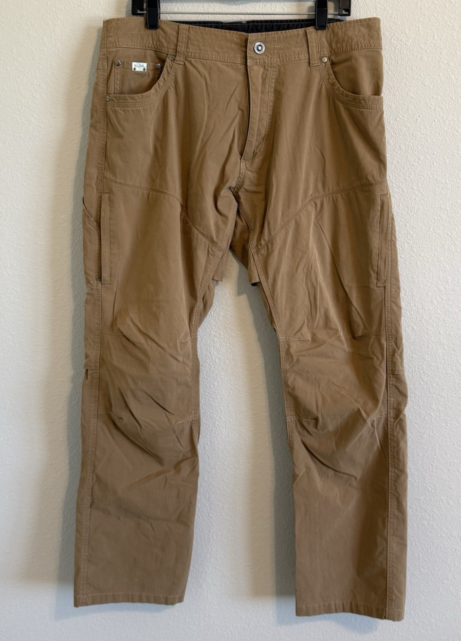 Mens Kuhl Konfidant Air Pants Size 36x32 Tan Dark Khaki Hiking Lightweight