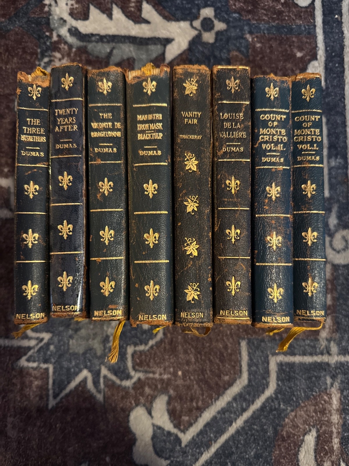 Lot of 8 Antique Thomas Nelson New Century Library Books 1910 Leather Dumas Lot of 8 Antique Thomas Nelson New Century Library Books 1910 Leather Dumas