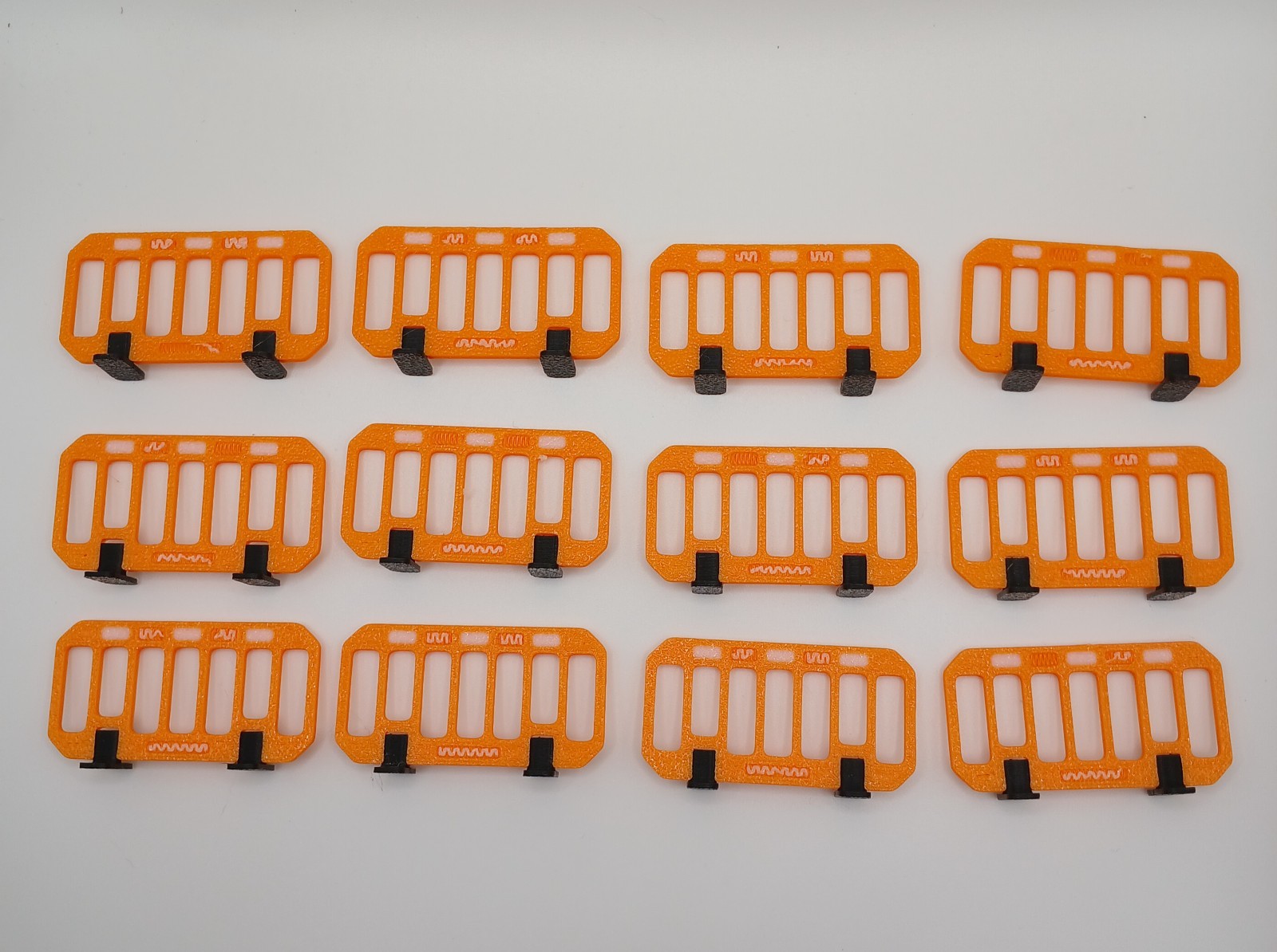1:87 HO Scale Orange Road/Construction Barrier 3D Printed Diorama - 12 Pack