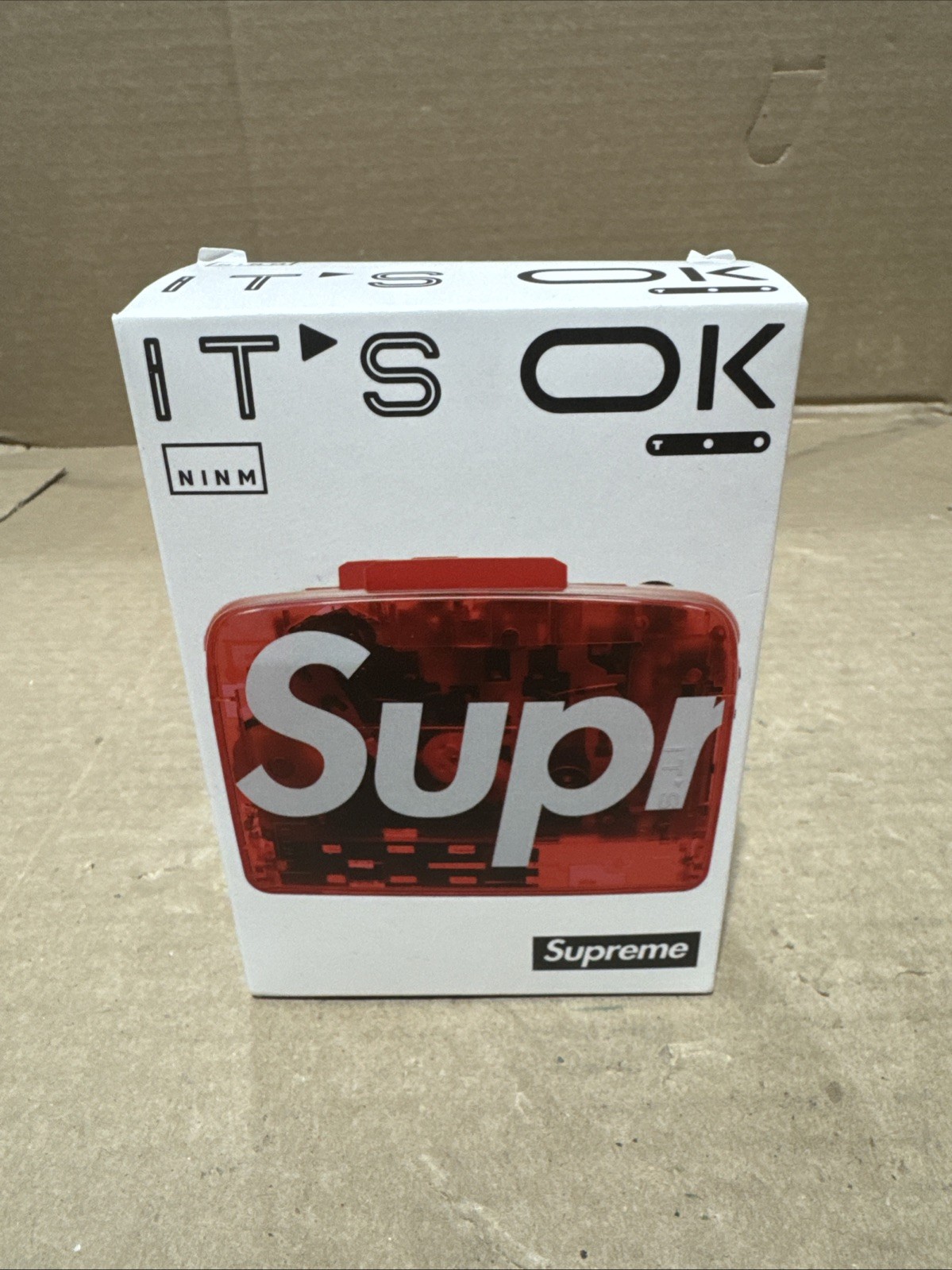 Supreme IT'S OK TOO Red Transparent Cassette Tape Player Bluetooth NINM Lab Supreme IT'S OK TOO Red Transparent Cassette Tape Player Bluetooth NINM Lab