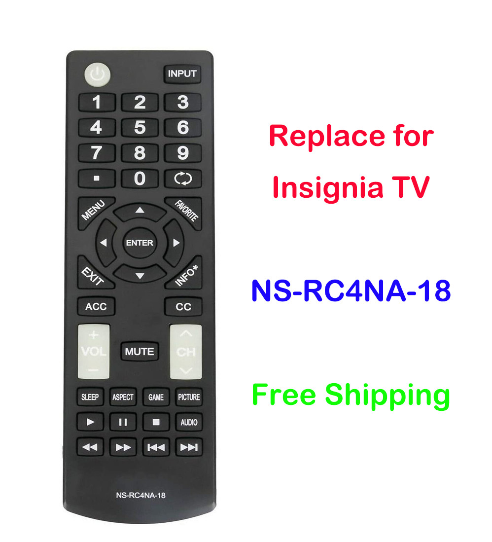 Replace Remote Control NS-RC4NA-18 fit for Insignia LED LCD Smart TV NSRC4NA18