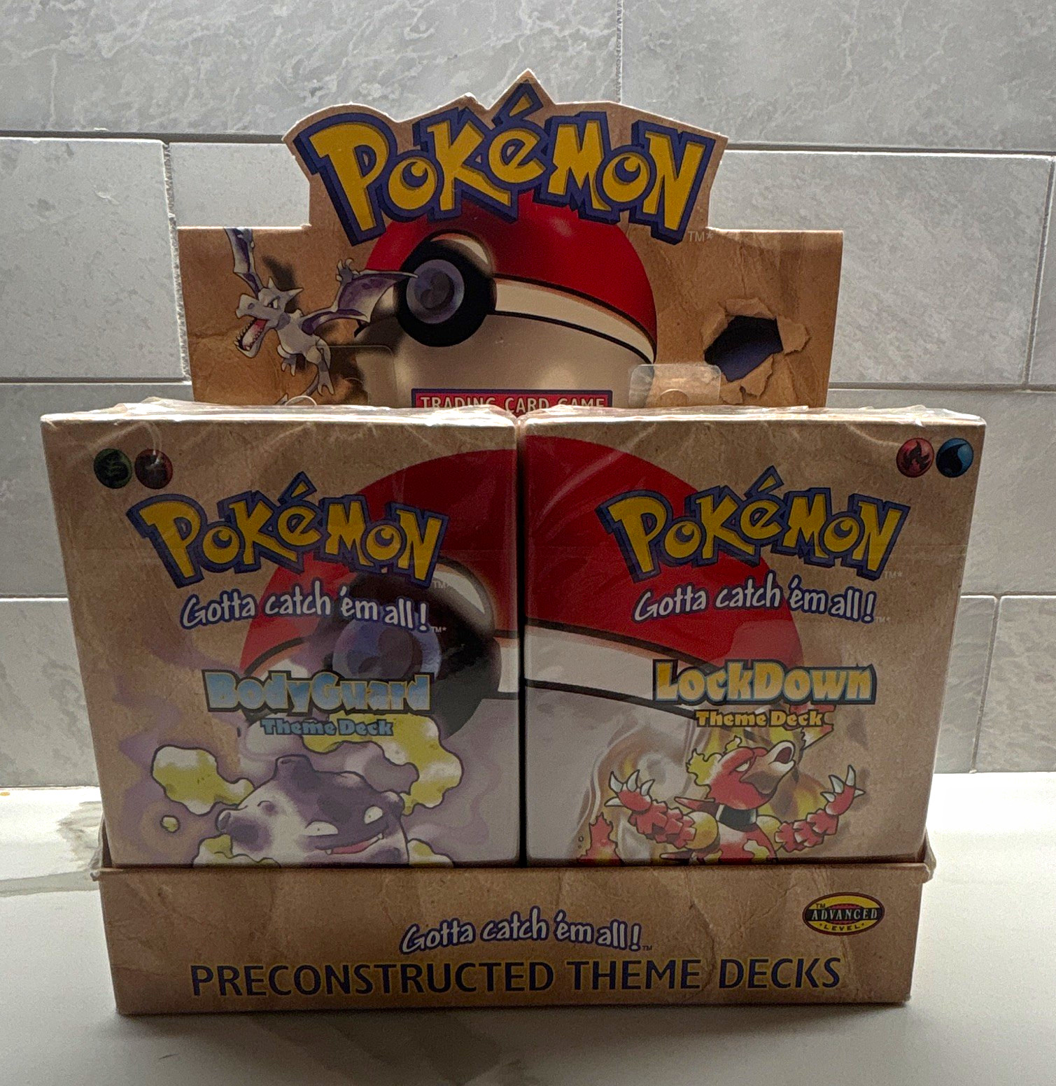WOTC Pokémon TCG Fossil Theme Decks Sealed Display lockdown/bodygaurd WOTC Pokémon TCG Fossil Theme Decks Sealed Display lockdown/bodygaurd