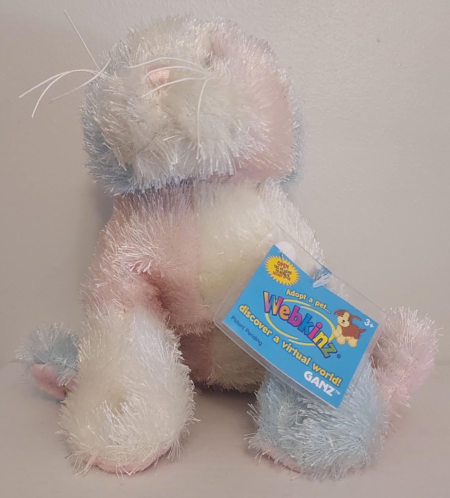 Vintage Ganz Webkinz Cotton Candy Bunny Plush HM174 Retired Sealed Code NWT