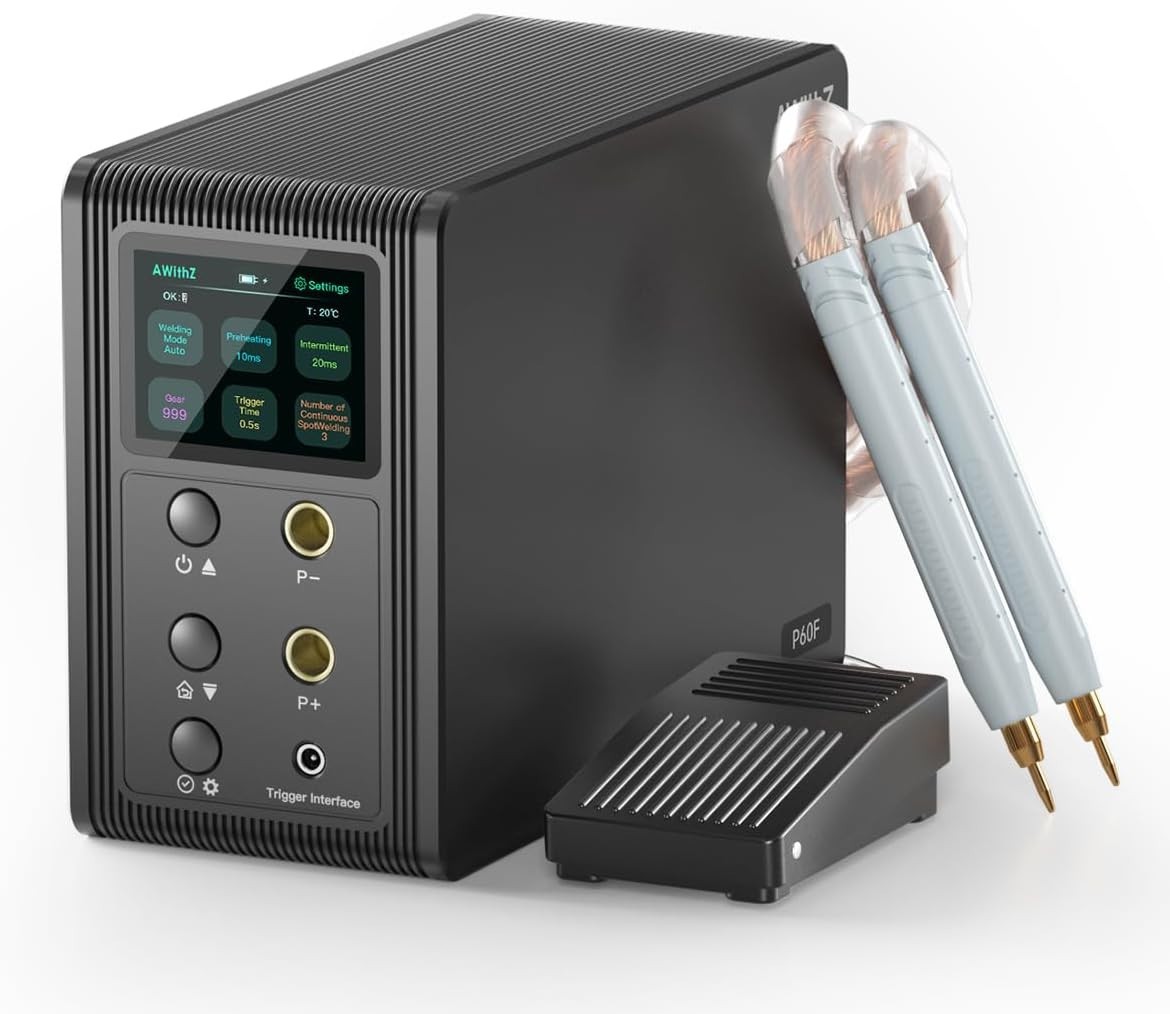 AWithZ P60F 29.2KW Capacitor Spot Welder 999 Gears Battery Welder for 18650 DIY