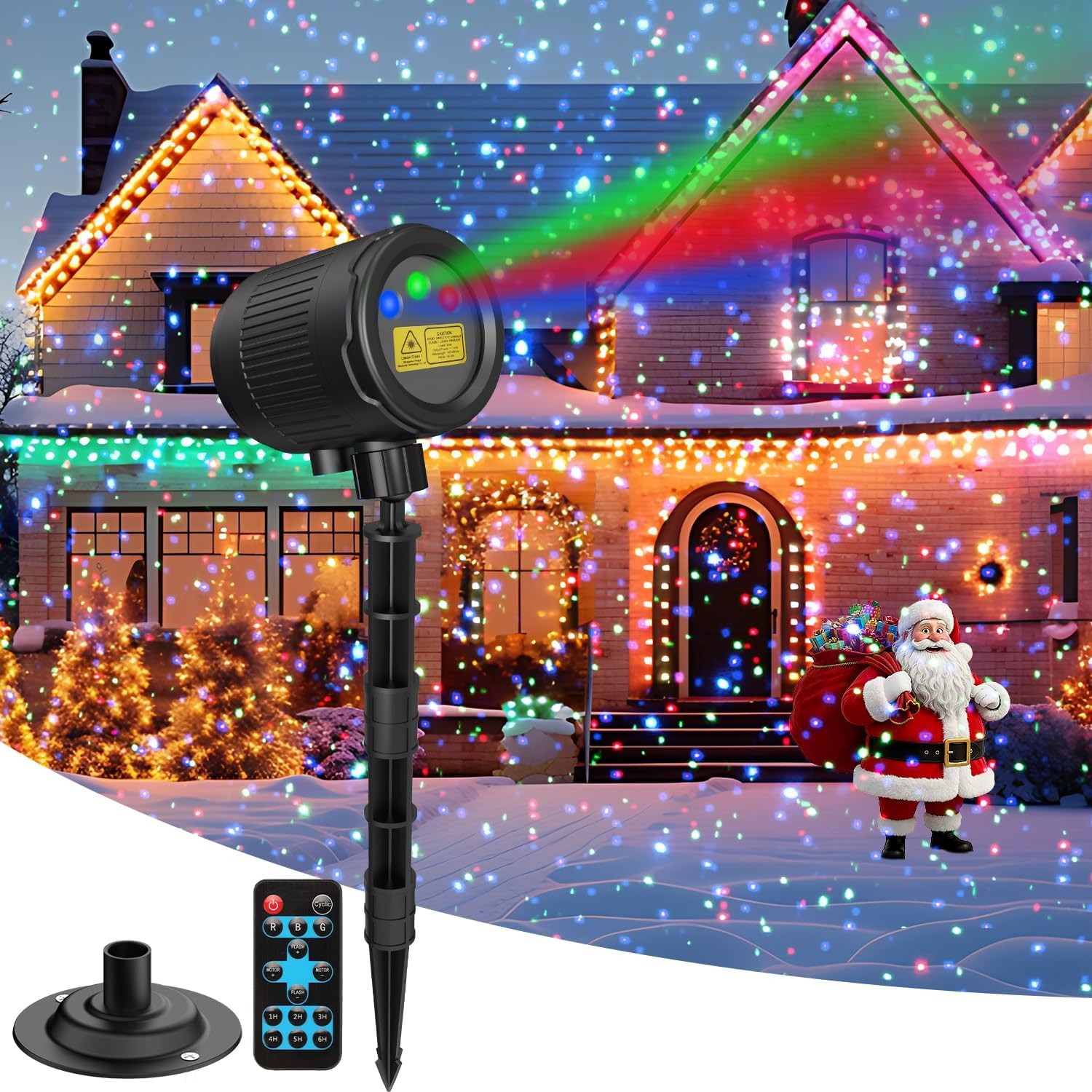 Christmas Laser LED Projector Light Moving Outdoor Landscape Stage Xmas Lamp