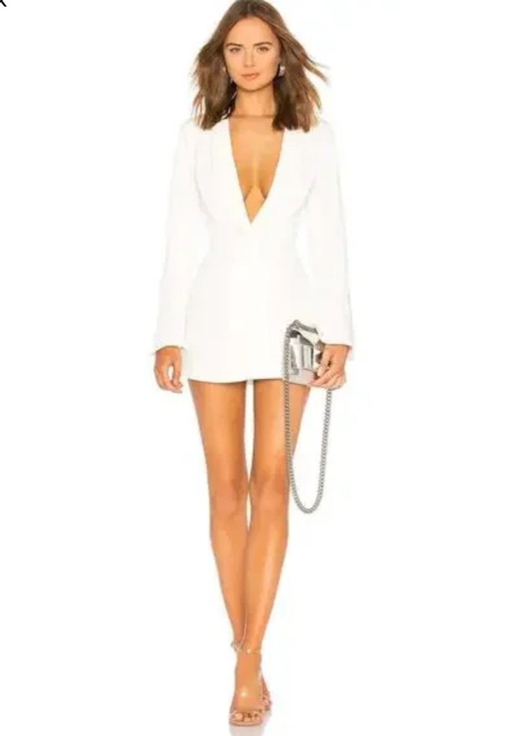 Women\'s NBD Como La Flor White Blazer Dress M Women\'s NBD Como La Flor White Blazer Dress M