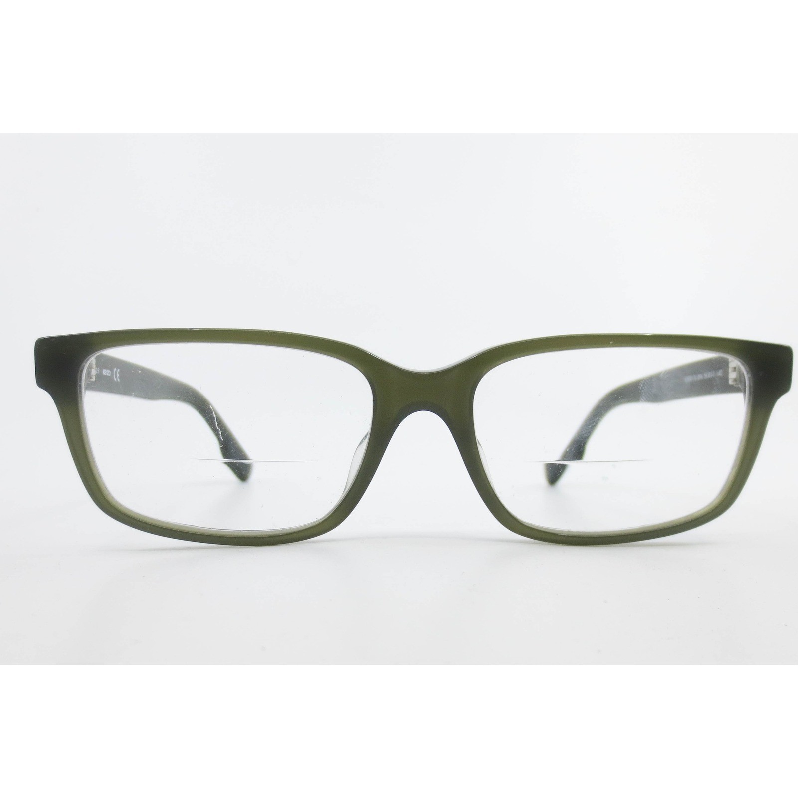 Kenzo Paris KZ50017U 096 Olive Green Rectangular Eyeglasses Frames 56-17-140 Kenzo Paris KZ50017U 096 Olive Green Rectangular Eyeglasses Frames 56-17-140