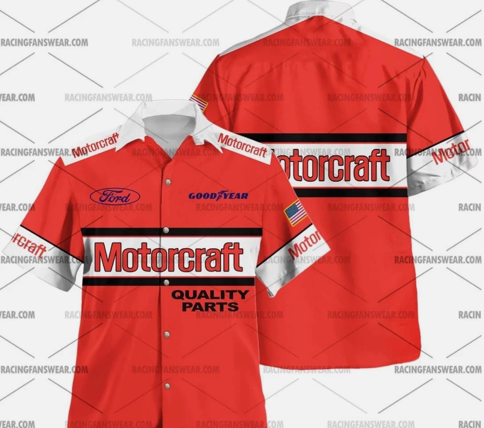 Bob Glidden NHRA Racing 1993 Uniform Apparel Clothes Hawaiian Shirts