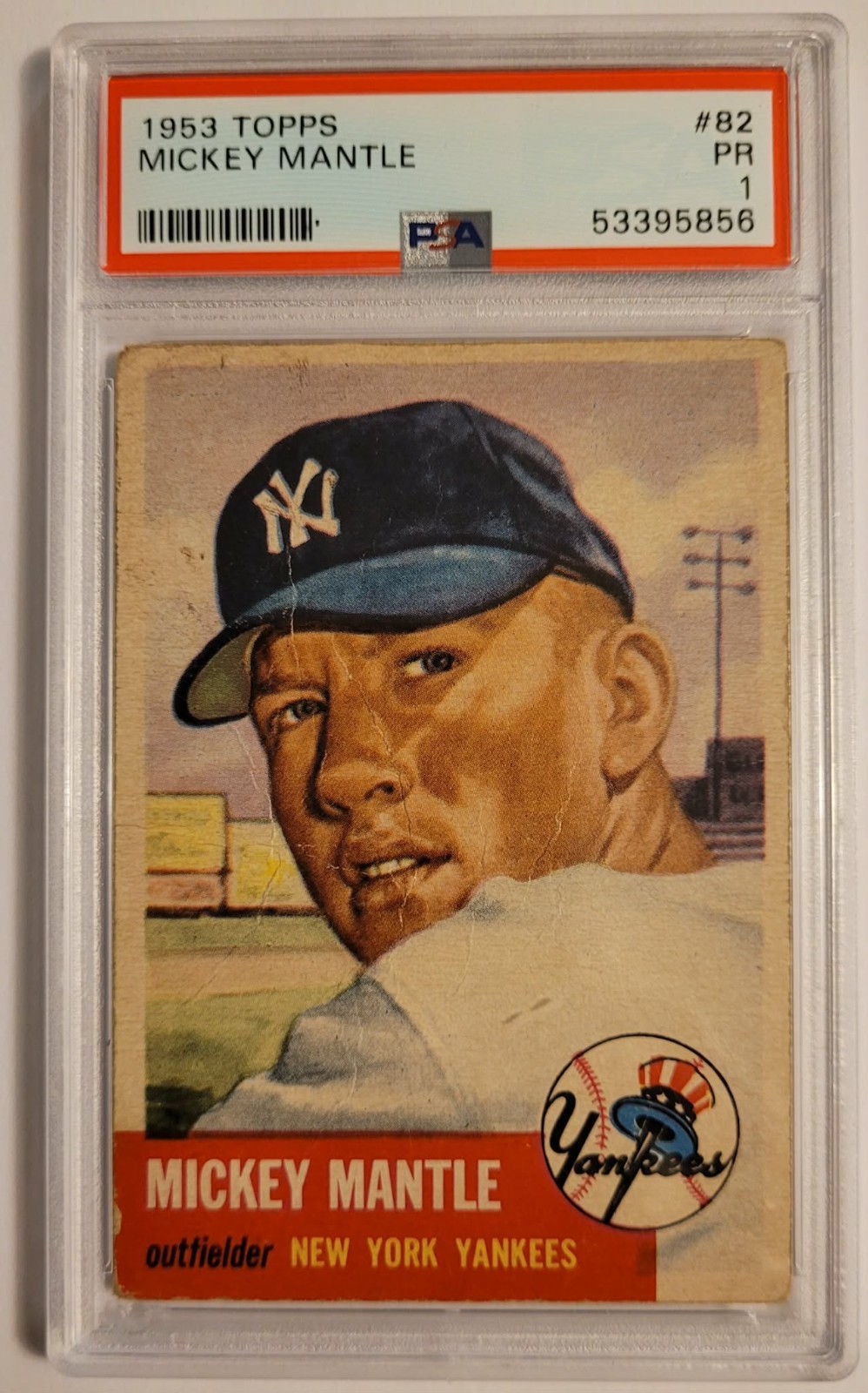 1953 Topps Mickey Mantle #82 PSA 1 1953 Topps Mickey Mantle #82 PSA 1