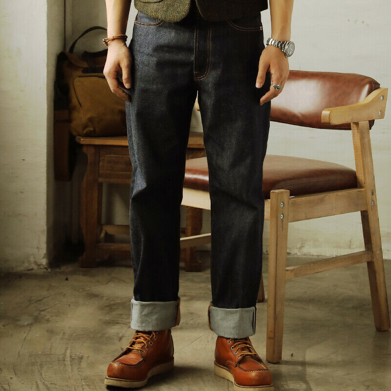 Red Tornado 55501 Loose Straight Jeans 14oz Raw Red Line Selvedge Denim Pants