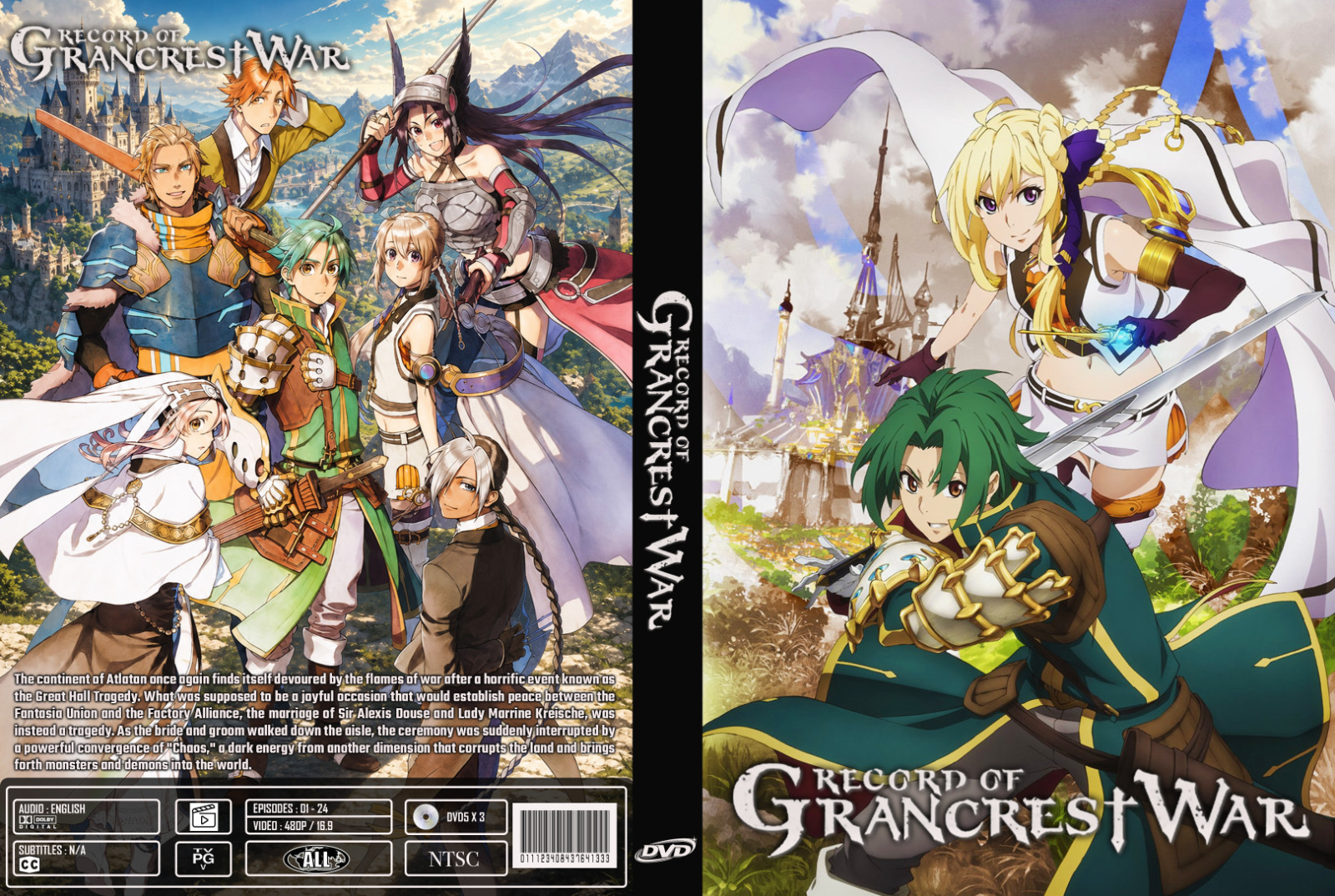 Record Of Grancrest War Anime Complete Series Episodes 1-24 English Dubbed