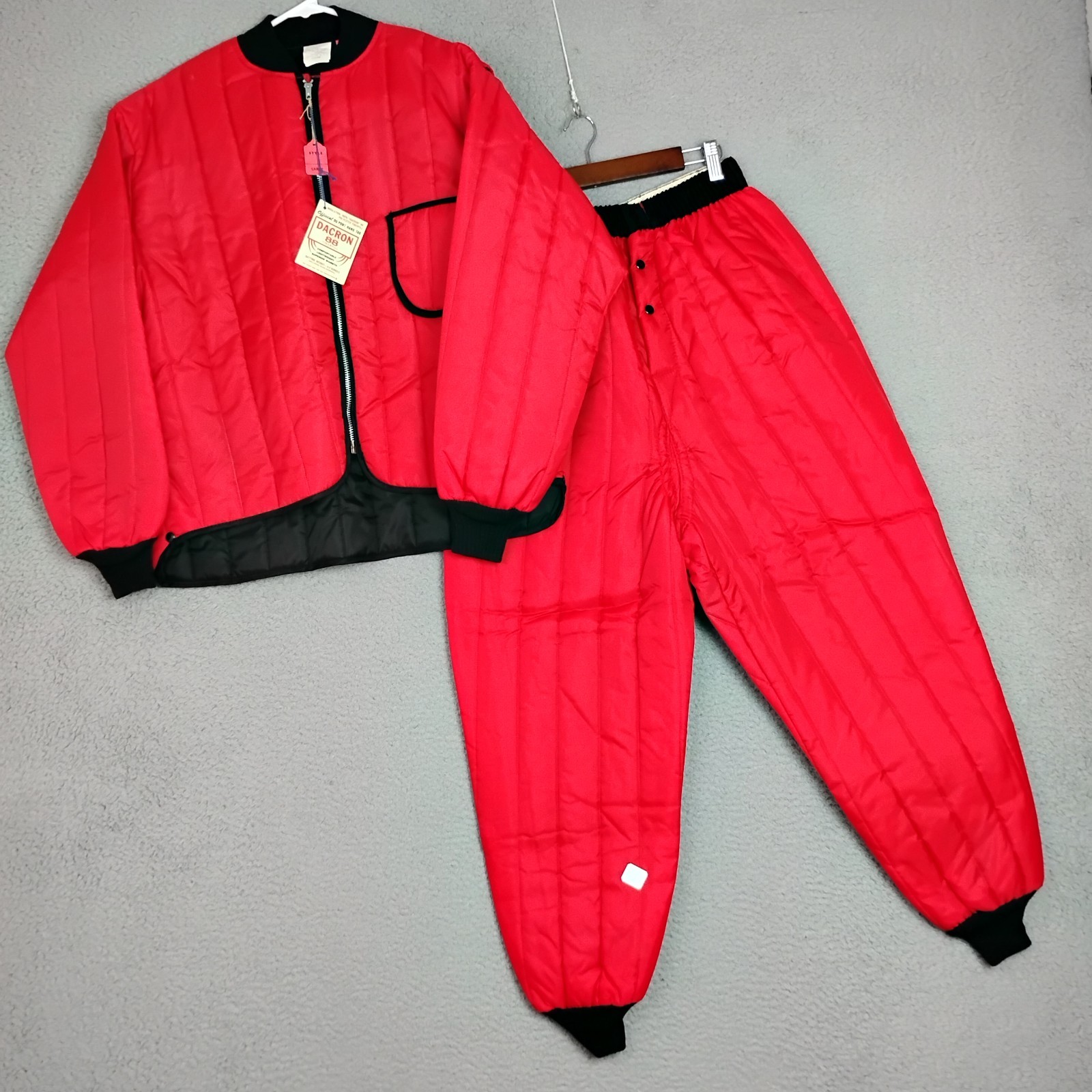 NWT Vintage Dacron 88 Quilted Insulated Snow Suit Set Youth L Womens S USA Made