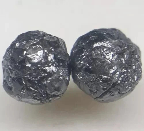 4.20 Ct - 2 PCS Natural Rough Diamond Grey Fancy Loose Diamond Raw Uncut Diamond
