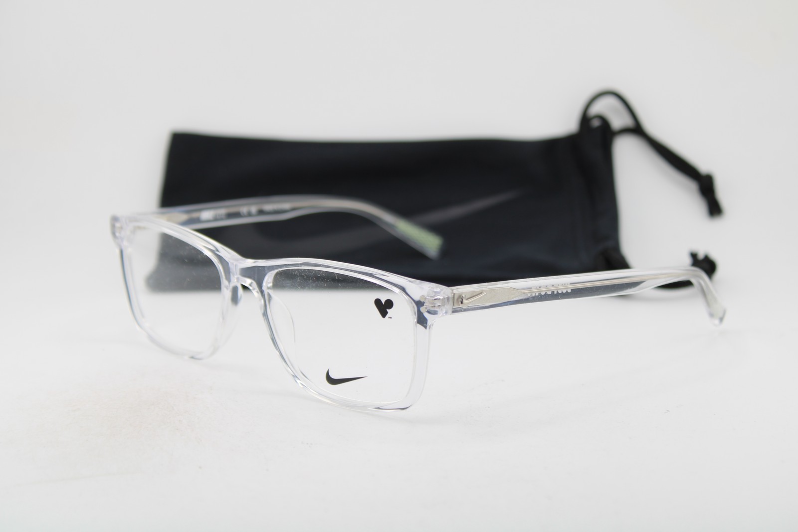 NEW NIKE 7246 900 CLEAR BLACK AUTHENTIC EYEGLASSES 54-17 NEW NIKE 7246 900 CLEAR BLACK AUTHENTIC EYEGLASSES 54-17