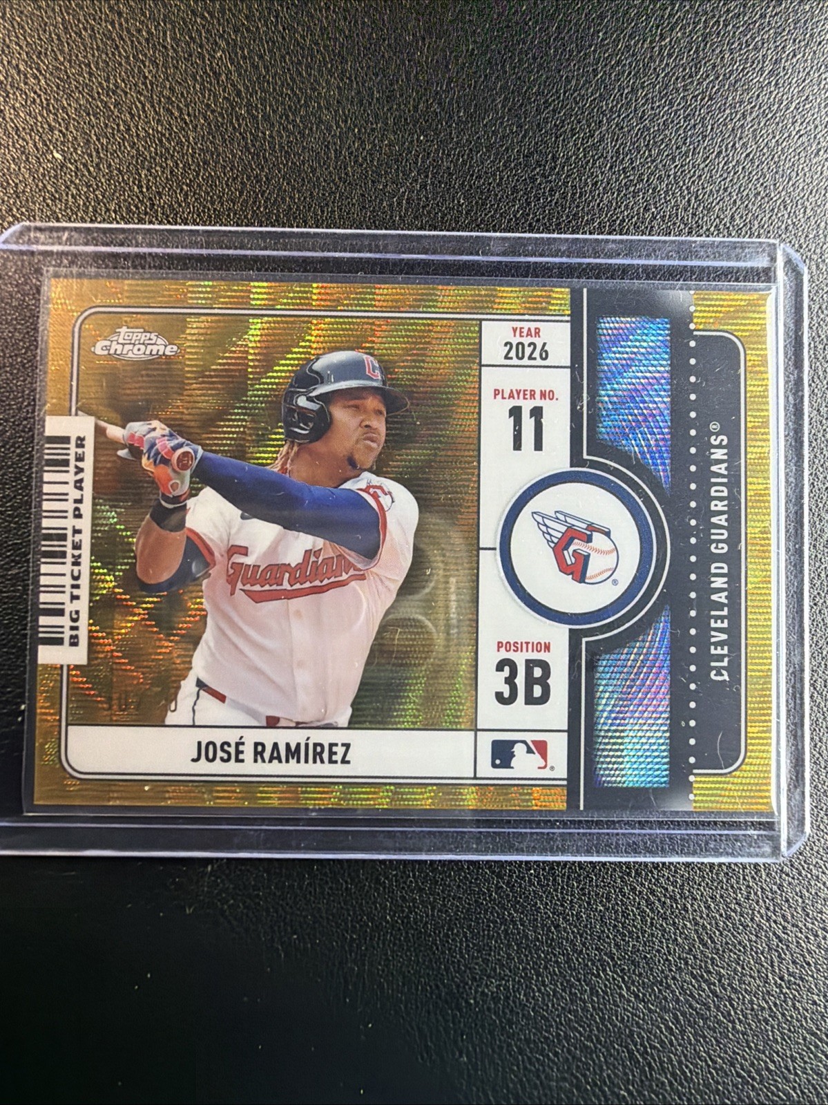 2026 Topps Chrome Jose Ramirez Big Ticket Player Gold /50 Cleveland Guardians 2026 Topps Chrome Jose Ramirez Big Ticket Player Gold /50 Cleveland Guardians
