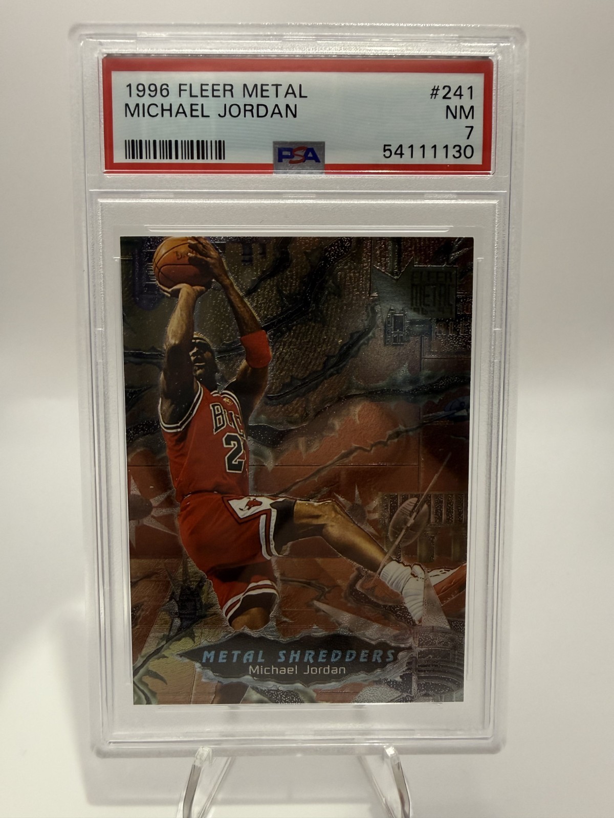 1996-97 Fleer Metal - Metal Shredders Michael Jordan #241 PSA 7