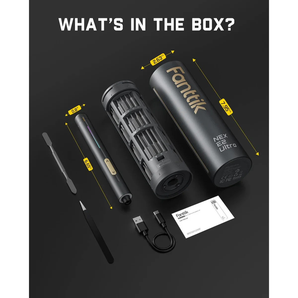 BRAND NEN Fanttik E2 Ultra 3.7V Mini Electric Screwdriver Cordless Repair Tool BRAND NEN Fanttik E2 Ultra 3.7V Mini Electric Screwdriver Cordless Repair Tool