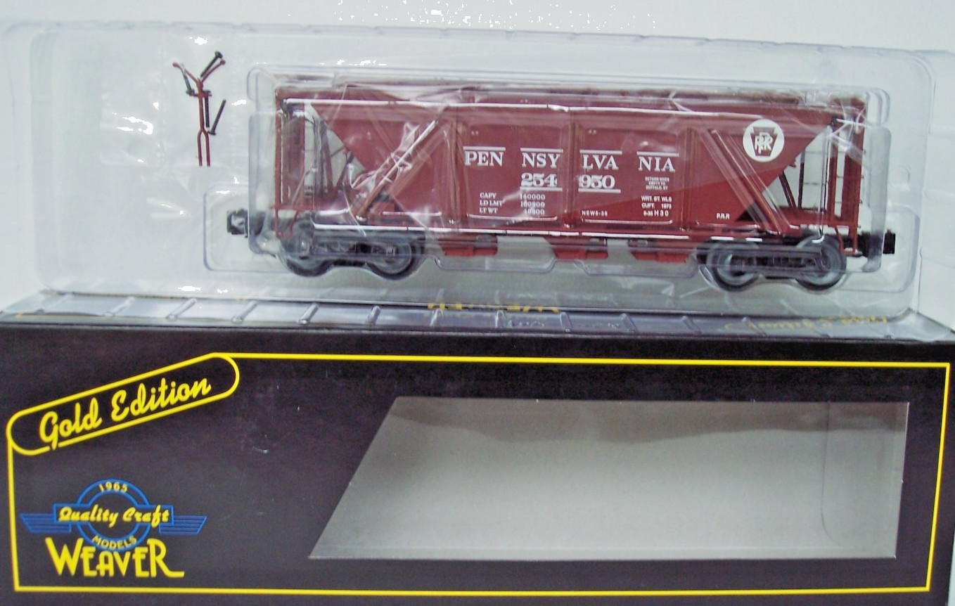 WEAVER O SCALE GOLD EDITION PRR PENNSYLVANIA H30 COVERED HOPPER 3 RAIL NOS WEAVER O SCALE GOLD EDITION PRR PENNSYLVANIA H30 COVERED HOPPER 3 RAIL NOS