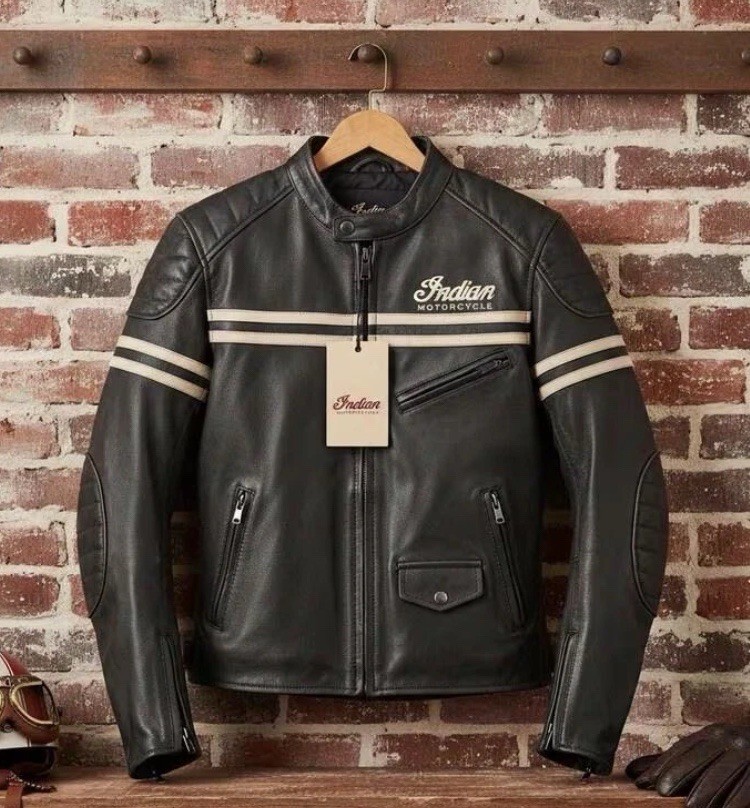 Indian Motorcycle Men\'s Leather Jacket, XXL