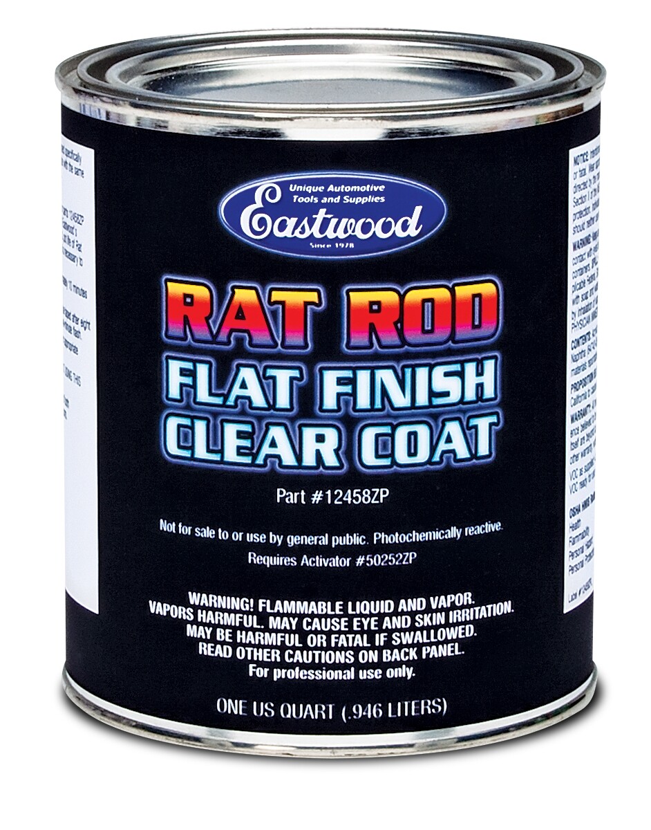Eastwood Premium Matte Rat Rod Flat Clear Topcoat Paint 4:1 Part A Quart