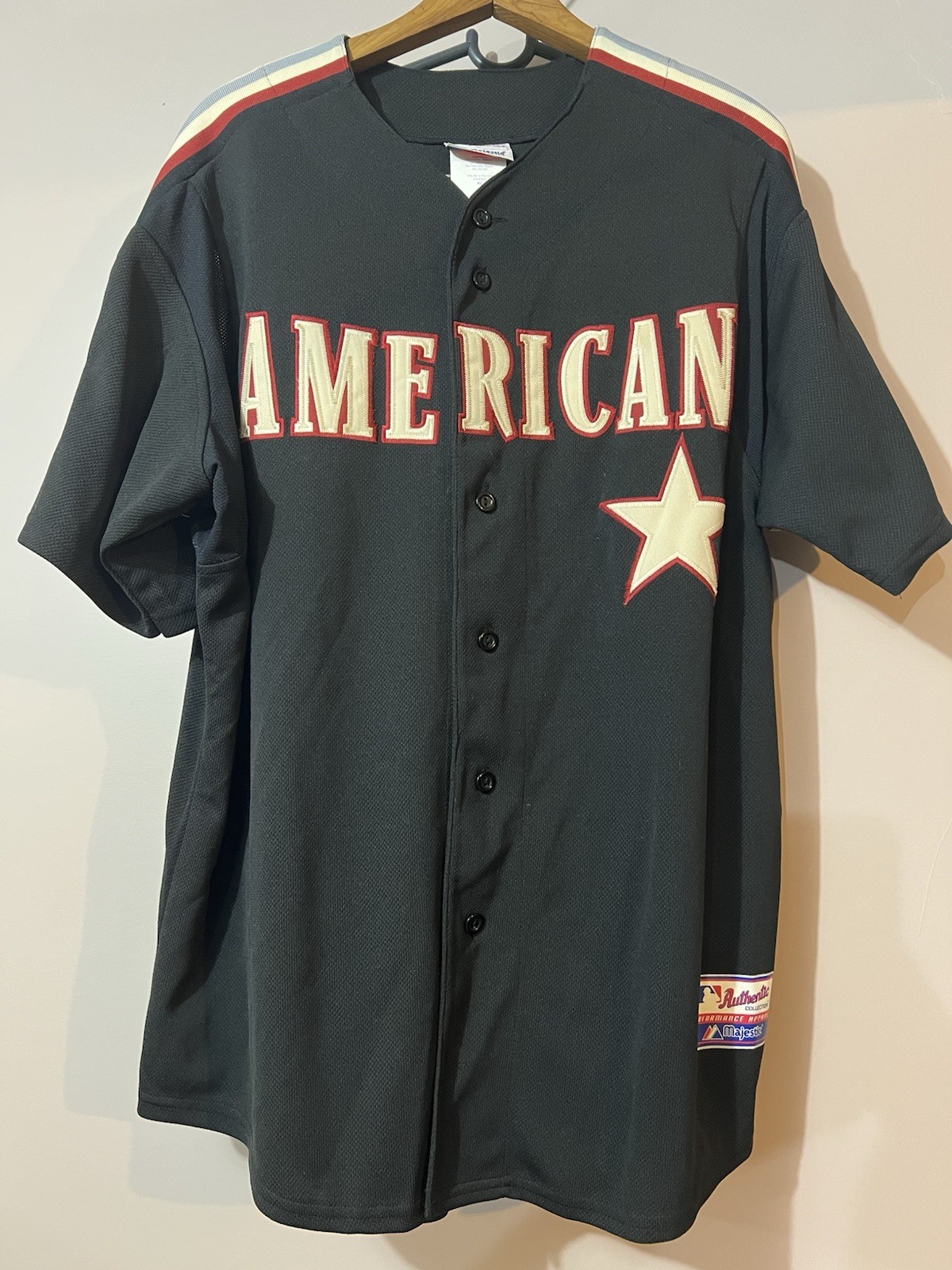 Vintage Derek Jeter New York Yankees Majestic Authentic All Star 2004 Jersey XL