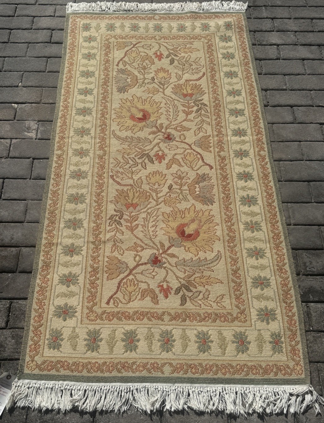 VTG Oriental Persiene Hand Knotted Sumakh Flat Weave Wool Rug 72 X 37 Inch VTG Oriental Persiene Hand Knotted Sumakh Flat Weave Wool Rug 72 X 37 Inch
