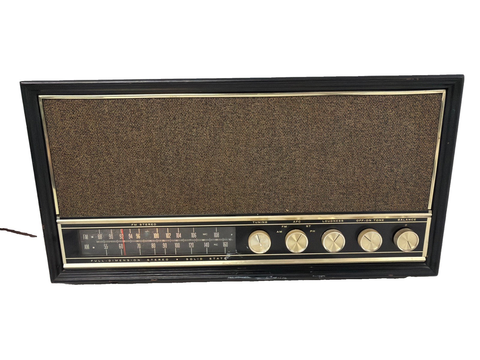 Vintage MCM Magnavox Walnut Case Am Fm Table Stereo Works 1970s - READ- Vintage MCM Magnavox Walnut Case Am Fm Table Stereo Works 1970s - READ-