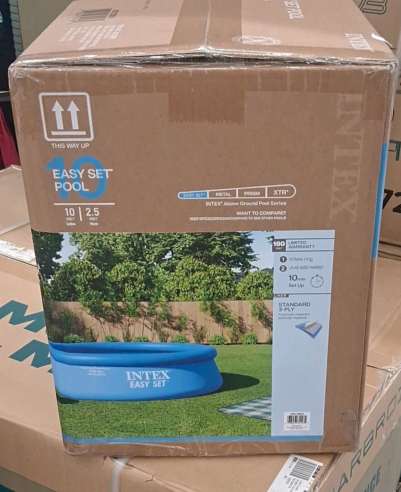 Intex Easy Set 10ft x 30in Round Inflatable Pool 1,018 gal Blue 28120EH Intex Easy Set 10ft x 30in Round Inflatable Pool 1,018 gal Blue 28120EH