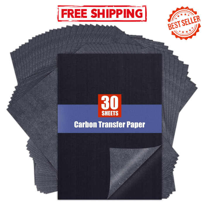 30 Pack Black Carbon Transfer Paper 8.3 x 11.8 Inch Tracing Sheets 30 Pack Black Carbon Transfer Paper 8.3 x 11.8 Inch Tracing Sheets