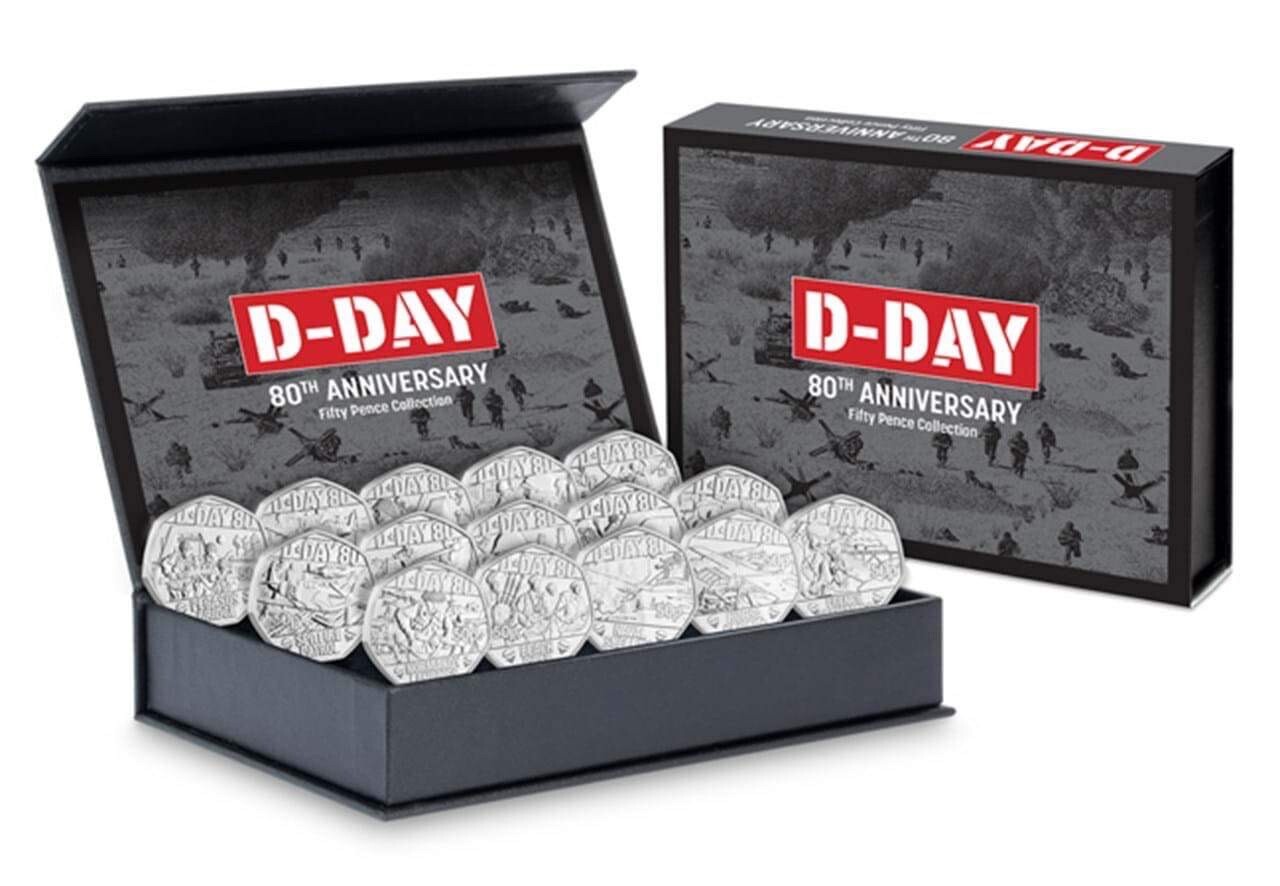 The D-Day 80th Anniversary x15 50p Coin Collection Set
