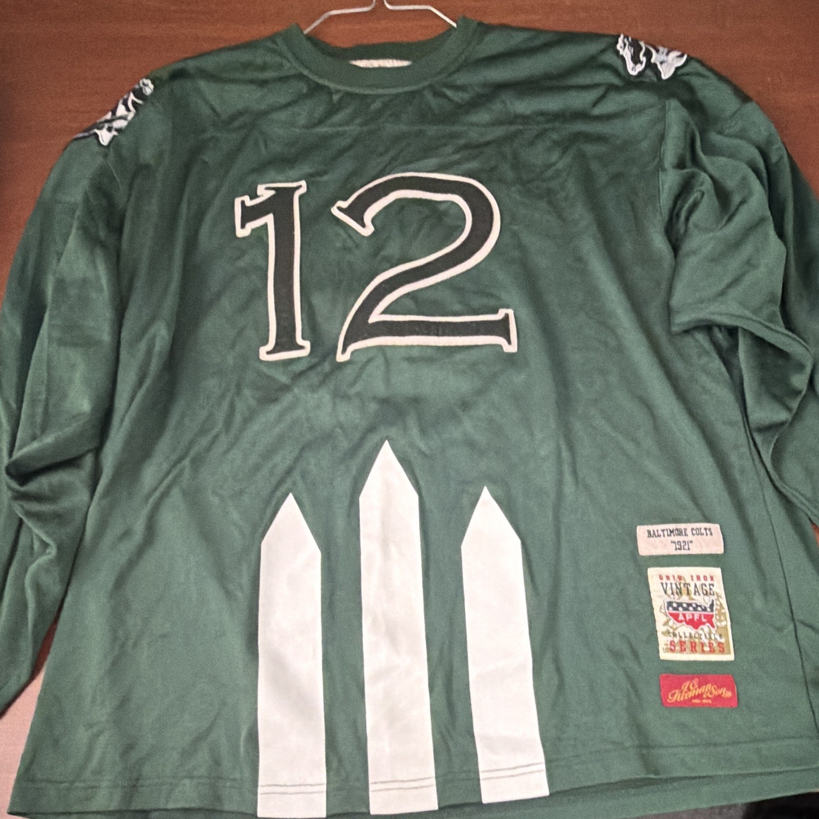 Vintage JC Greenvason Baltimore Colts #12 Green/White Throwback Football Jersey Vintage JC Greenvason Baltimore Colts #12 Green/White Throwback Football Jersey