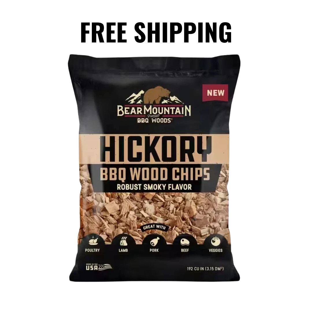 192 cu in Hickory BBQ Wood Chips Smoking Grill Flavor Natural Hardwood 192 cu in Hickory BBQ Wood Chips Smoking Grill Flavor Natural Hardwood