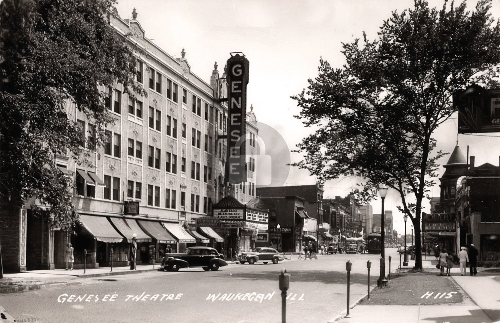 c1940s Waukegan Illinois Genesee Theatre RPPC Photo Postcard COPY c1940s Waukegan Illinois Genesee Theatre RPPC Photo Postcard COPY