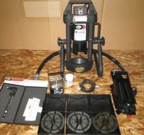 New Gates MobileCrimp 4-20 Adjustable Hydraulic Hose Crimper w/air pump 3 dies